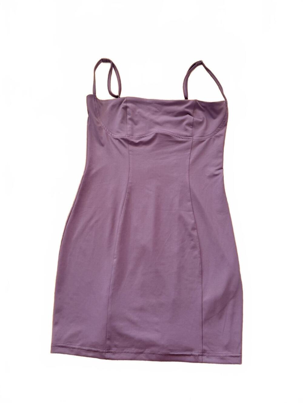BNWT Edikted Mauve Spaghetti Strap Mini Dress with Back Zip